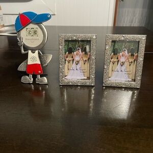 Adorable Mini Picture Frame Trio size (2) 2x3” and (1) 2x2”